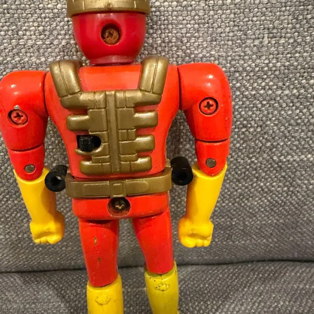 Popy Chogokin Red Vintage Brick Head Super Sentai Figure 5